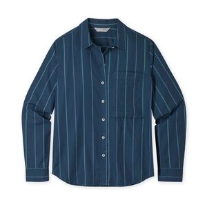 STIO Stripe Marion LS  button shirt Size Medium NWT